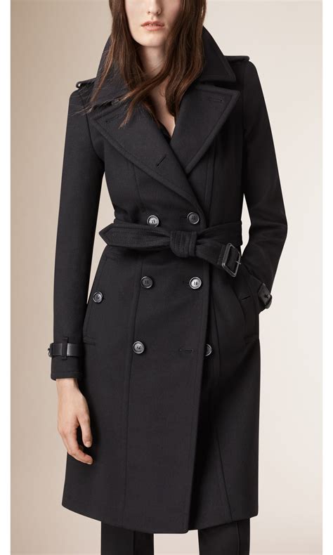 burberry black wool cashmere coat darted|Burberry cashmere coat women's.